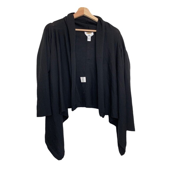 Talbots Pure Merino Wool Long Sleeve Open Front Waterfall Cardigan Sweater S - Picture 1 of 8